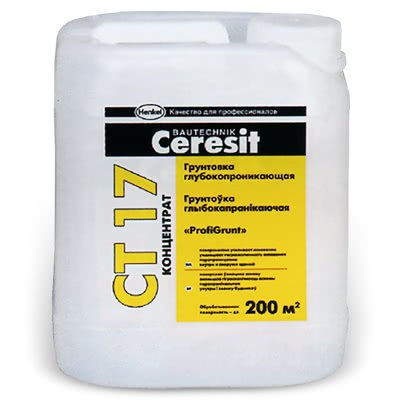 Ceresit СТ 17 грунтовка концентрат (желтый) 10л, РБ