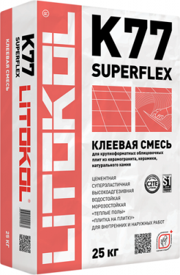 Клей для плитки LITOKOL SuperFlex K77 25кг