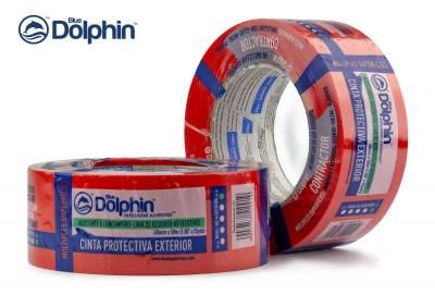 Малярная лента Blue Dolphin "CONTRACTOR" MT-PE для наружных работ, красная 48мм*50м