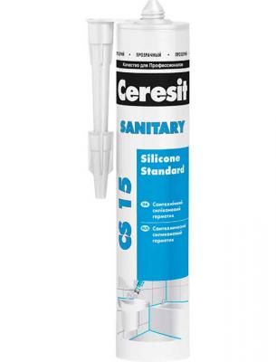 Силикон  Ceresit /CS 15/ Санитарный б/цветн 280 мл.